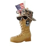 U.S. Army® Boot With U.S.A. Flag and Icons Ornamentfor Christmas