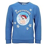 Paw Patrol Jungen Pullover Kinder Sweatshirt – Blau mit Wechselbild – Gr. 98–128 – Weich & Bequem – Offizielles Lizenzprodukt, Farbe: Blau, Bekleidungsgröße: 110/116