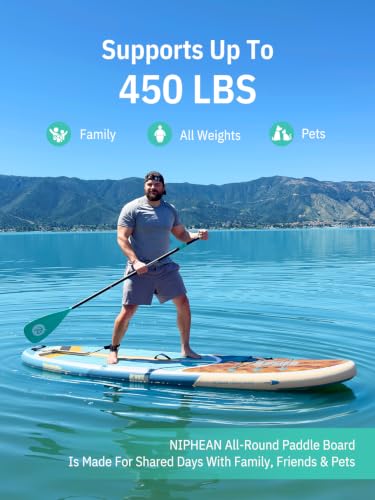 Image of Niphean Inflatable Stand Up Paddle Board with SUP Accessories, Anti-Slip EVA Deck, 10'6'' Inflatable Paddle Boards for Adults & Youth of All Skill Levels
