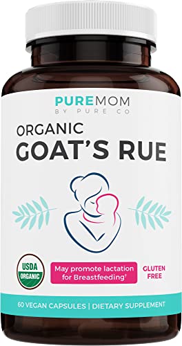 Image of USDA Organic Goat's Rue - Increase Milk Supply for Breastfeeding & Herbal Lactation Support - Aid for Mothers - Non-GMO Goats Rue Lactation Supplement - 60 Vegan Capsules (No Pills, Tea, or Cookies)
