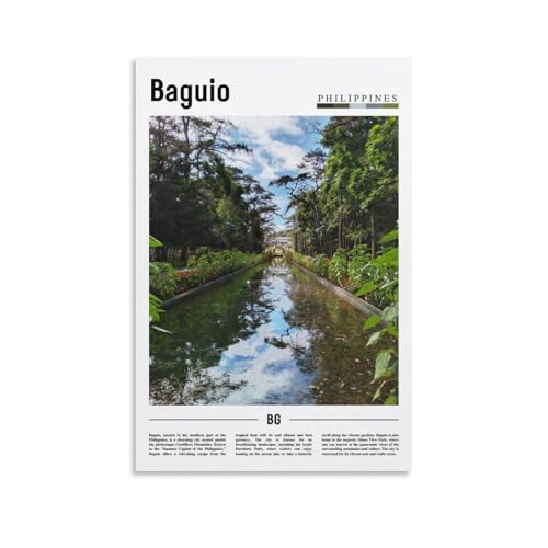 Asian Cities Travel Poster Prints Baguio Philippines Poster Print Decorative Painting Canvas Wall Art Living Room Posters Bedroom Painting 20x30inch(50x75cm)