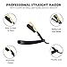 Black Widow Professional Straight Razor – Matte Black & Gold Barber Razor for Men – 1.5 mm Exposure, Swing Lock Grip, Stainless Steel Shavette for Barbers & Beginners pack of 10 blades
