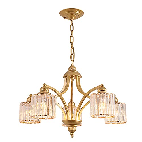 Lustre américain doré E27 pour illuminer chaleureusement votre chambre