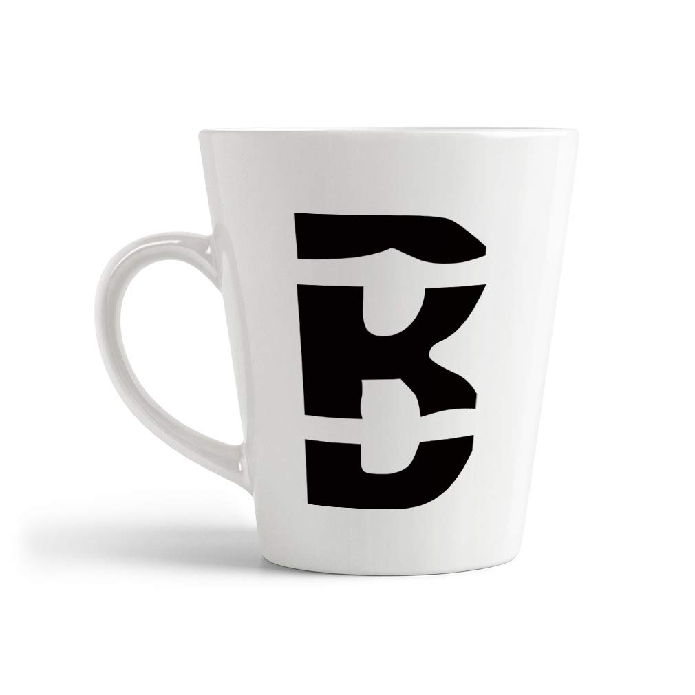 Ceramic Custom Latte Coffee Mug Cup"B" Jailbird Initial Monogram Letter B Tea Cup 12 Oz Design Only