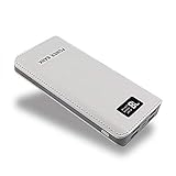 50000mah Portable Power Bank LCD LED 4 USB Battery Charger for Mobile Phone (White + Grey)