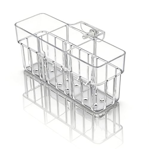 Support de pour aquarium flottant transparent à trois compartiments indépendants - 2