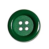  MYMERCERIE Lot de 6 Boutons Clown Couleur Vert Sapin 38mm
