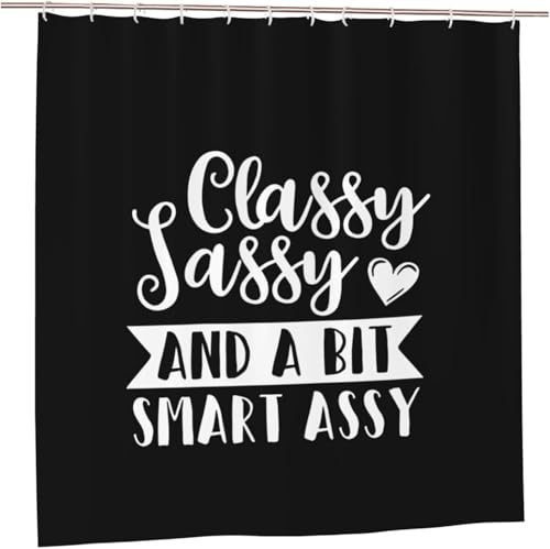 YYOuJUYNA Classy Sassy and A Bit Smart Assy Bathroom Fabric