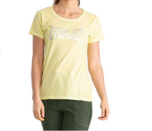 T-shirt Everlast jaune femme XL en jersey de coton confortable