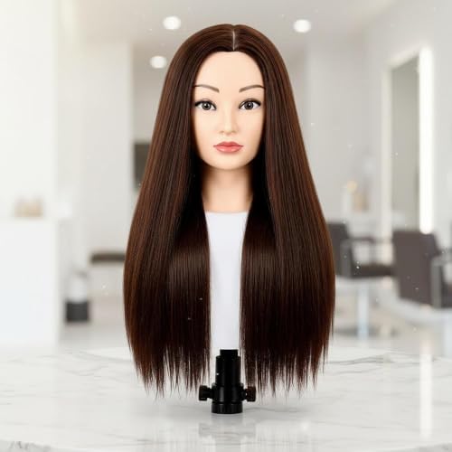 Cabeza de maniquí Oshhni de 40 cm para trenzado y práctica de peluquería en salones 7