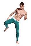 ARCITON Men's Low Rise Leggings Long Johns Thermal Pant US L/with Tag XL(Waist: 35'- 37') 3004ckuGreen