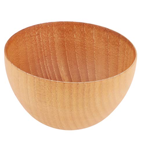 SaniMomo Wooden Wood Cereal Soup Bowl Kitchenware For Outdoor Picnic Hiking Camping - S