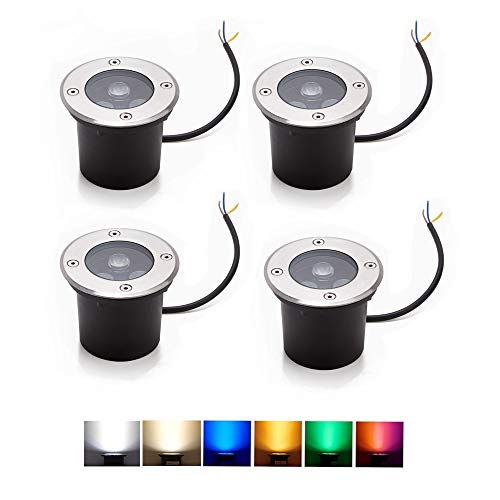 Lampe extérieur étanche IP67 spot encastrable sol 9W lumière chaude pour allée