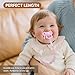 Iwooduubb Silicone Pacifier Clip Holder with One-Piece Beads, 4 Packs Soft Flexible and Rust-Free Binky Pacifiers Clips for Teething Relief Baby Essentials Accessories, Safe for Boy and Girl