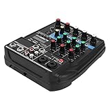 4 Channel Audio Mixer, Bluetooth Connectivity with Balanced XLR and Line Inputs,...