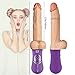 Realistic Dildo-Vibrator Lifelike Thrusting & Vibrating Silicone Dildo for Anal Vagina G-spot with 10 Vibrations & 6 Telescopic Speeds Featured Waterproof Rechargeable Quite Sex Toys for Women Orgasm