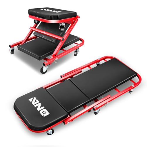 DNA MOTORING 40-Inch 2-in-1 Rolling Car Creeper Set