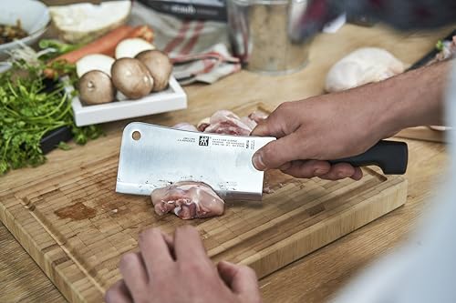 Foto von ZWILLING Vier Sterne Hackmesser, Klingenlänge 15 cm, Rostfreier Spezialstahl, Ergonomischer Kunststoff-Griff, Schwarz [Made in Germany]