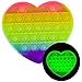 Pop Fluoreszenz it Fidget Toy, Pop Herz it, Pop Klein it Anti Stress Spielzeug, Poppet Pop Fluoreszierend it Autismus Sensorik Spielzeug für Familienspiele Doppeltes Spiel Kinder und Erwachsene.