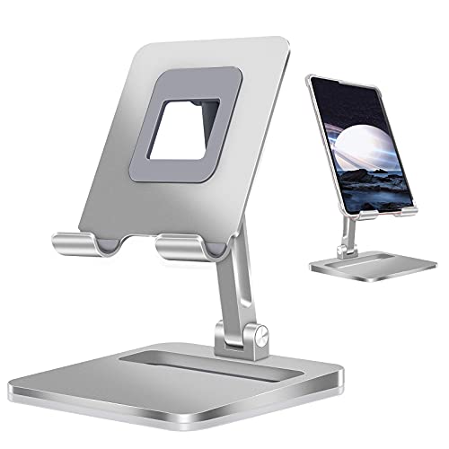 タブレット スタンド ipad スタンド アルミ 折りたたみ タブレットスタンド ipad 270°角度/高さ調整 ipadスタンド 12.9インチ タブレットスタンド 縦置き/ 横置き ipad台 充電 タブレット立て ipad 置き台 滑り止め ipad stand holder タブレットすたんど 卓上 ipad air4, ipad mini6, ipad pro 12.9, ipad 10.2, ipad pro 11に対応 ipad/Kindle/Surface/Nintendo Switch機種に対応 4-13インチタブレットに対応 LUXSURE 銀