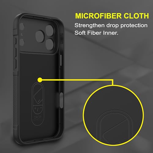 Image of amazon basics Back Case Cover for iPhone 17 Pro Max | Compatible for iPhone 17 Pro Max Back Cover | Liquid Silicon Magic Case with Camera Protection | Black