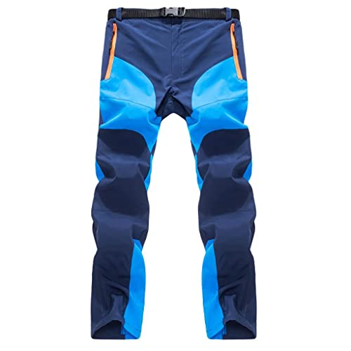 shamjina Men Outdoor Fishing Calças Compridas Calças de Caminhada, Azul escuro, M