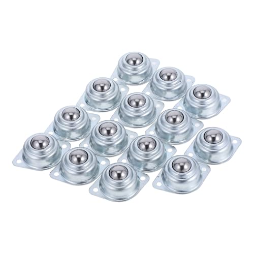 KALLORY 14pcs Carbon Steel Ball Transfer Units with Smooth Movement and Precise Directional Changes, Single-Unit Load Capacity 20kg, for Industrial Applications and Factories Conveying