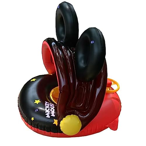 Arcimatto Baby Swimming Pool Floats with Removable Sun Protection Canopy, Cute Inflatable Raft with Seat and Handle, No Flip Over Kids Infants Boat Swim Ring for Toddlers 8-36 Months