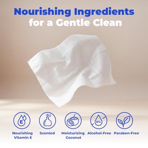 Image of Best Pet Supplies 8 inch x 9 inch Large Dog Wipes - Cleaning and Deodorizing for Paws and Coat - Gentle Formula with Coconut Vitamin E for Puppies and Cats - 100 Count