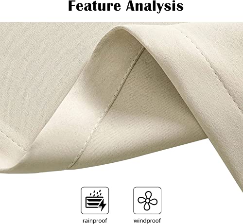 Rideau imperméable durable de qualité supérieure beige 254 cm