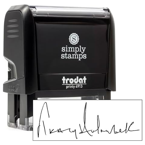 Custom Signature Stamp - Self Inking Personalized Signature Stamp | Choose Ink Color | Great for Signing Legal Documents, Checks and Other Paperwork at Home and at Work (Xtra Large) Cover