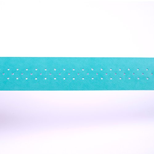 VINQLIQ Retro PU Leather Road Bike Bicycle Handlebar Grip Wraps Bar Tapes with Bar Plugs (Bianchi Green(with Breath Holes)) - Thumbnail 3