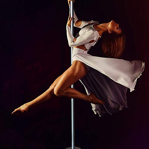 TINE 45Mm Silver Pole Dance Spin Pole Removable Home Fitness Exercise Training Pole Dancing Pole Kit for Home,Exercise Club Party - Thumbnail 3