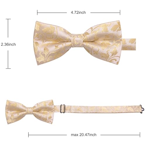 Image of YourTies Bow Ties for Men Pretied Bowties Solid Color Satin Bow Tie Formal Business Tuxedo Wedding Party Prom