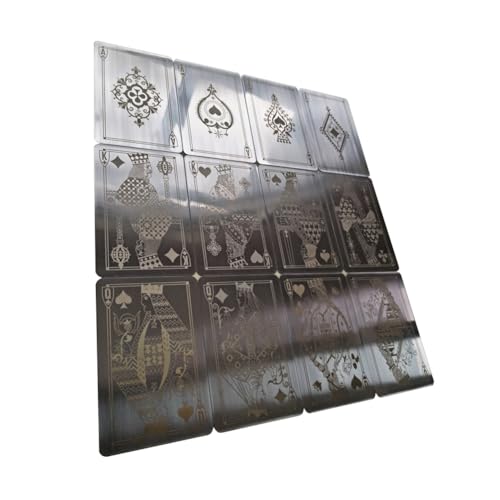 54 cartas de póker metálicas de acero inoxidable 304 miniatura 5