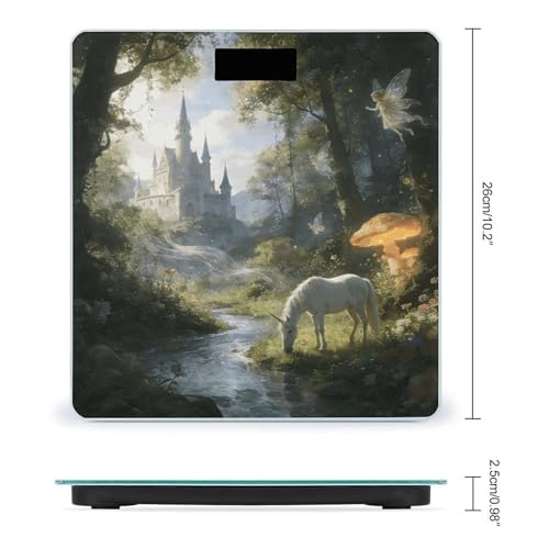 Balanza de baño digital Forest Fairy Castle 400 lb capacidad miniatura 2