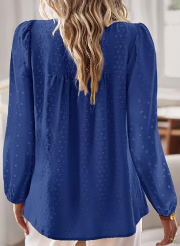 Image of Falechay Womens Tops Flowy Boho Dressy Casual Lace Cute Long Sleeve Shirts