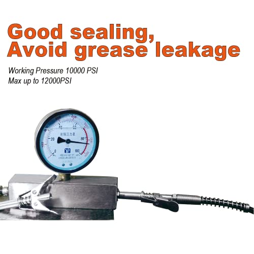 Senone Locking Grease Gun Coupler, Working Pressure 10000 Psi, Compatible With Grease Guns 1/8" Npt #TOP2