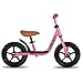 JOYSTAR 12 inch Balance Bike for 2 3 4 5 Year Old Boys & Girls, Child Glider Bicycle Without Pedal, Push Bike for Children, Pink