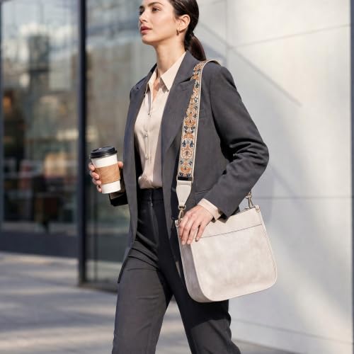 Image of Crossbody Bag Women Vegan Leather Hobo Handbag Trendy Crossbody Shoulder Bag Purses For Women with 2 Adjustable Strap