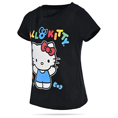 Image of Hello Kitty Girls Tee Shirts - 2 Pack Short Sleeve T-Shirts for Girls with Adorable Artworks and Slogans for Girl's Style