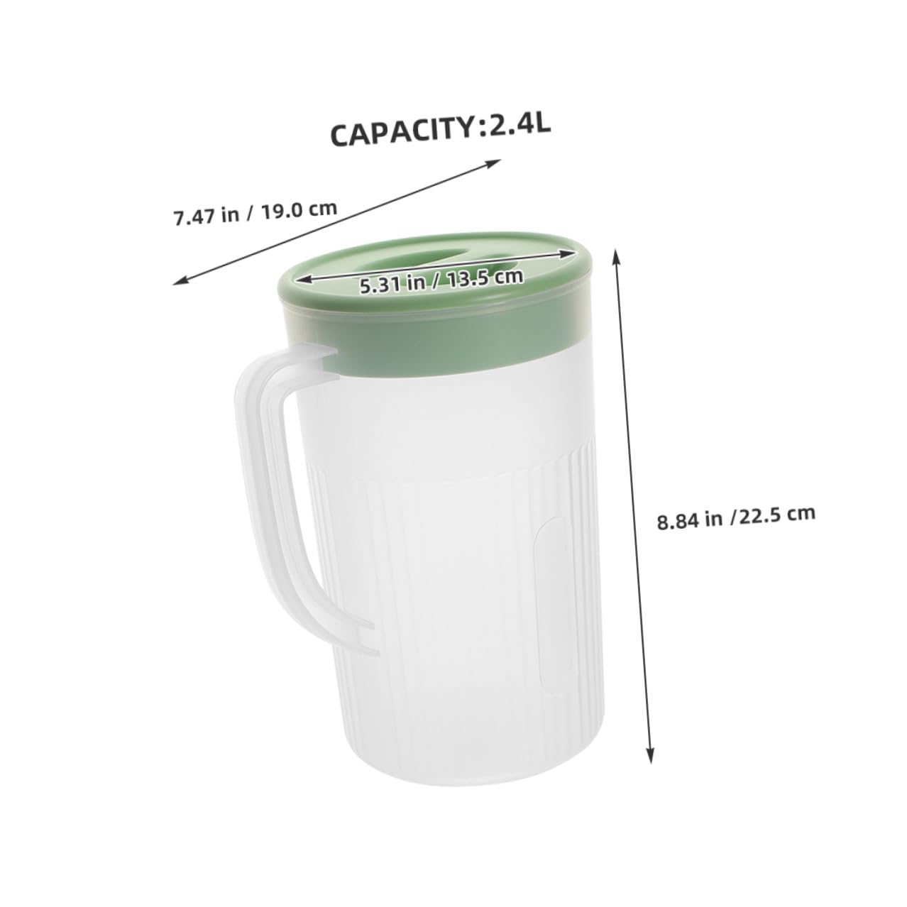 2 piezas Jarra de Agua Transparente con Tapa Resistente Altas Temperaturas para Nevera Jarra de Plástico Grande para Bebidas y Zumo Reuniones Familiares y Oficinas