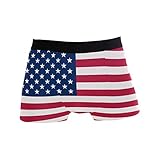 ZZKKO Comfortable American Flag Sports Mens Underwear for Men L Boxer Briefs Polyester Men Size L