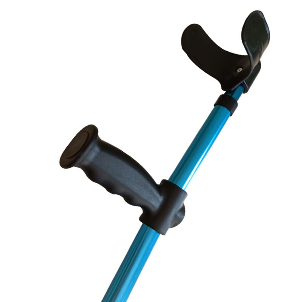KADEUX Stampelle Ortopediche Pieghevole Stampelle Adulti, Stampella Regolabile Alluminio Leggero, Bastone da Passeggio Estensibile per Uomo Donna, Blu