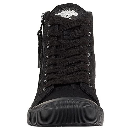 Rocket Dog Womens/Ladies Jazzin Hi 12A Cotton Canvas Shoes (6 UK) (Black)