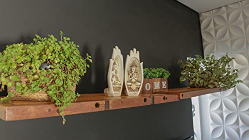 Casal Buda Namastê Híndu Mão Enfeite Decorativo Em Resina Enfeite