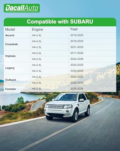 Dacall Activated Carbon Cabin & Engine Air Filter Set fit for Subaru Outback (2020-2025), Crosstrek (2021-2025), Ascent (2019-2025), Legacy (2020-2025), Replace Part NO. 72880FL00A 16546AA16A