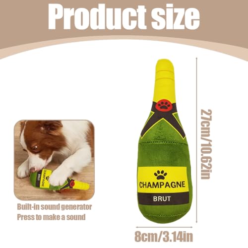 GXGM 1 Stück Hunde Plüschspielzeug Realistische Sekt, 27Cm Spielzeug Hund, Lustiges Hundespielzeug Aus Plüsch Quietschendes Hundespielzeug Für Mittelgroße Kleine Und Große Hunde(Champagne)