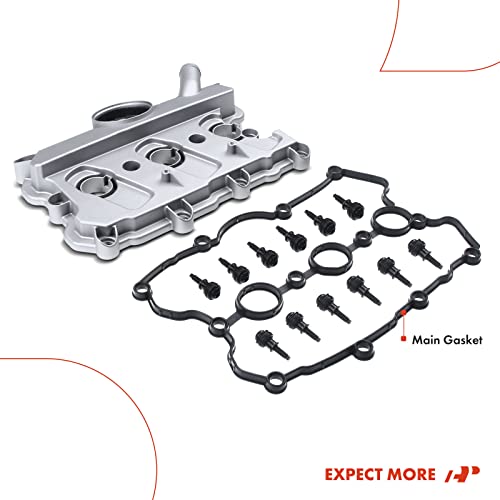 A-Premium Left Engine Valve Cover, With Gasket & Bolts, Compatible With Audi A4 Quattro, A5 Quattro, A6 Quattro, A7 Quattro, A8 Quattro, Q5, Q7, S4, S5, Sq5, Touareg, 2.8L 3.0L 3.2L #TOP7