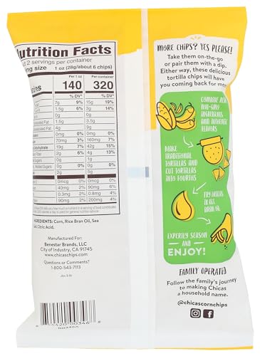 Chlicas Authentic Tortilla Chips, Authentic Flavor Snacks for Snacking, Party Chips for Home & Office, Crunchy Texture &